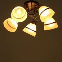 Люстра "Лайма" 5хЕ27 40Вт черно-хромовый 55х55х24 см