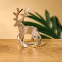 Кольцо для салфеток &laquo;Лесной олень&raquo;, 7.5&times;4.4,5&times;4.5 см, латунь, никелевое покрытие