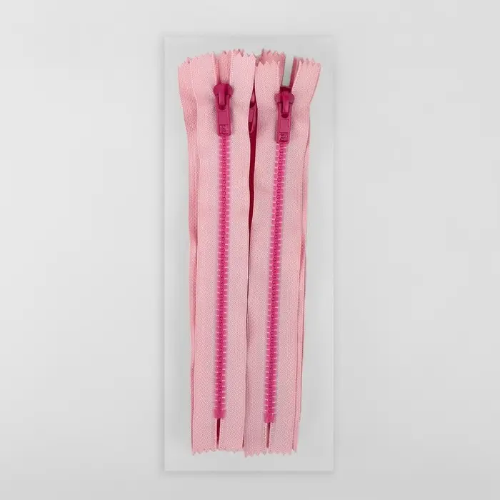 Молния &laquo;Трактор&raquo;, №5, неразъёмная, замок автомат, 20 см, розовая