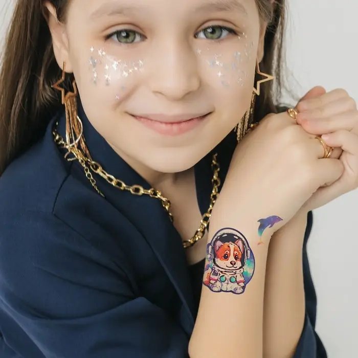 Переводные тату на тело цветные &laquo;Космос&raquo;, 7.5&times;14 см