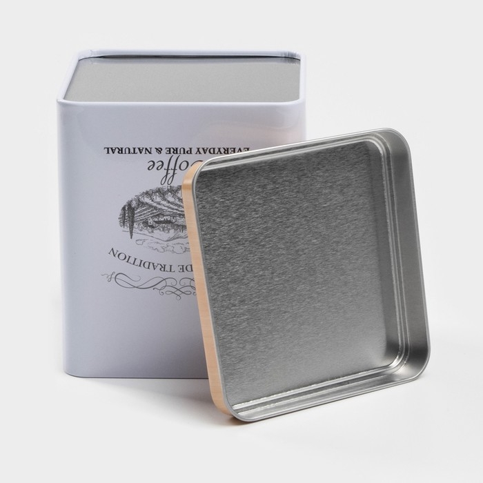 Банка для кофе &laquo;Дом и поле&raquo;, 1,2л, 12&times;10 см, цвет белый