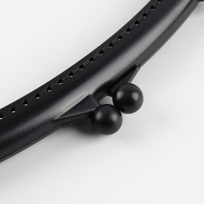 Фермуар пришивной, 21 &times; 10 см, цвет чёрный/антик