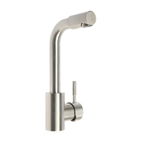 Смеситель для раковины ZEIN ZS 20102, картридж керамика 35 мм, нержавеющая сталь, сатин