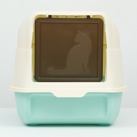 Туалет закрытый с откидным верхом 36 х 51 х 34 см, голубой