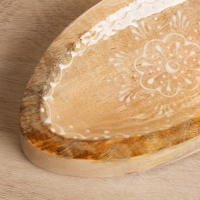 Блюдо в форме рыбки "Пряник" дерево манго 25,5х10х2 см