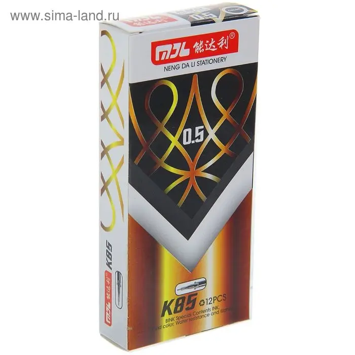 Ручка гелевая 0.5 мм, чёрный, корпус с узором, игольчатый пишущий узел