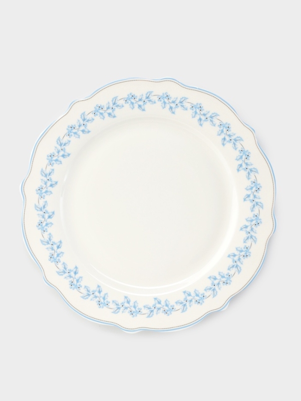 Тарелка WY Royal blue, d=20 см, фарфор, белая