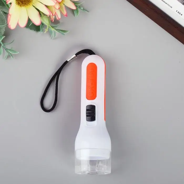 Фонарик брелок для ключей на кольце на подвеске &laquo;Яркая вставка&raquo;, 9.8&times;3&times;3 см, МИКС