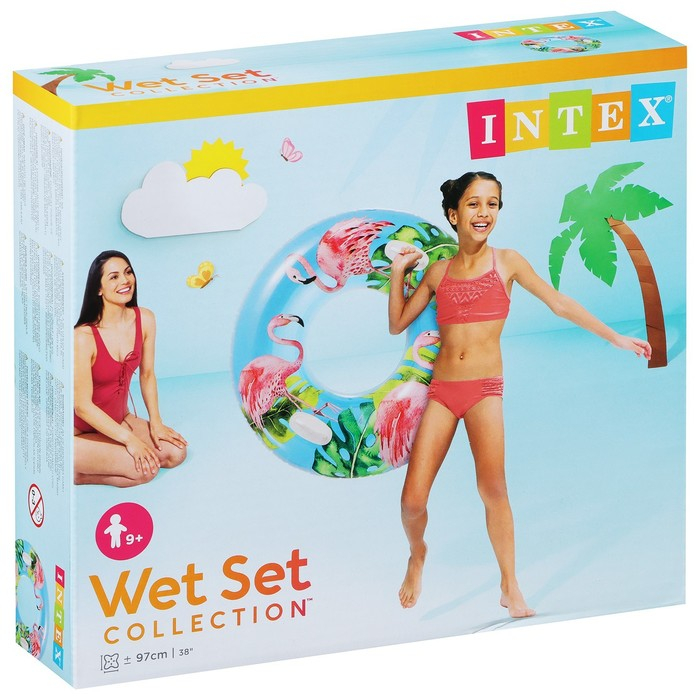 Круг для плавания «Узоры», с ручками, d=97 см, от 9 лет, цвет МИКС, 58263NP INTEX Круг для плавания «Узоры», с ручками, d=97 см, от 9 лет, цвет МИКС, 58263NP INTEX