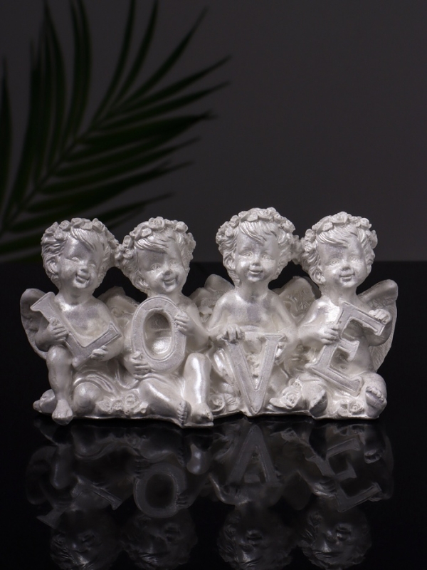Статуэтка "Ангелы love" 7х13х5 см, перламутр