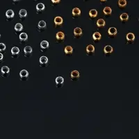 Кримп - зажимная бусина, набор 400 шт. 1.5 мм, цвет золото-серебро