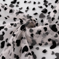 Сетка с флоком &laquo;Сердечки&raquo;, 150 см, 1 &plusmn; 0,2 м, цвет бежевый