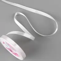 Лента атласная, 10 мм, 23&plusmn;1 м, белая №01