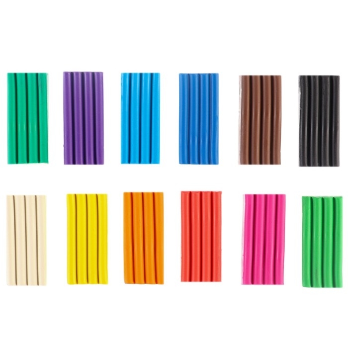 Пластилин 12 цветов 180 г, Синий трактор