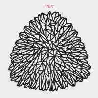 Салфетки сервировочные на стол Доляна &laquo;Луара&raquo;, 4 шт, 40&times;38,5 см, чёрные