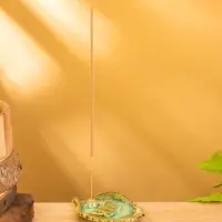 Подставка под благовония &laquo;Бабочка на листке&raquo;, 11&times;8&times;1 см, керамика, бежевая