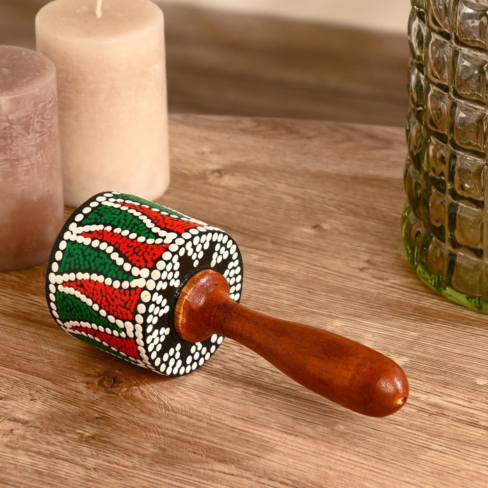 Сувенирный музыкальный инструмент Маракас "Энергия" 7,5х7,5х18 см