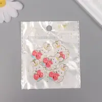 Декор для творчества металл, эмаль "Зайчик с сердцем-замком" 2,8х2,2 см