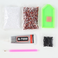 Алмазная мозаика на фигурке с полным заполнением &laquo;Медведь&raquo;, бежевый коричневый