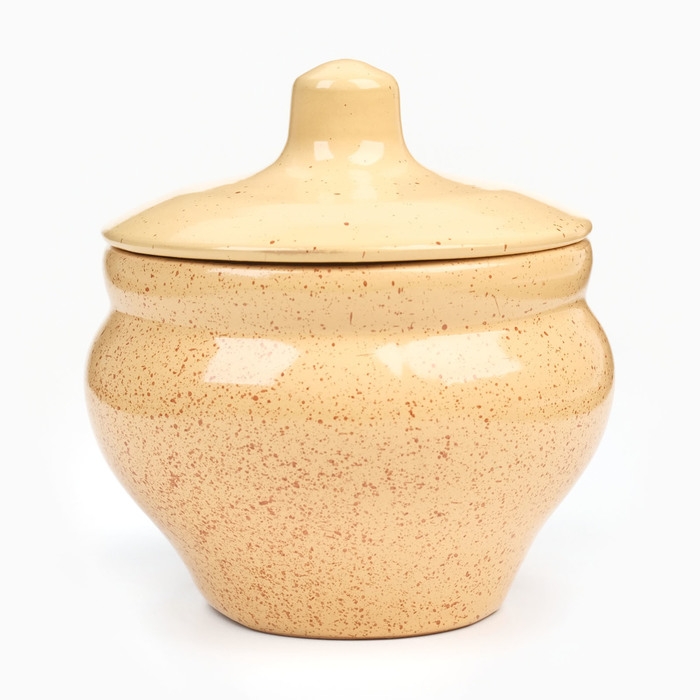 Горшочек для запекания Борисовская керамика &laquo;Каракум&raquo;, 350 мл, 11&times;10 см, жёлтый