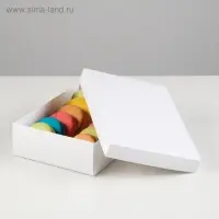 Коробка картонная без окна, белый, 21 х 15 х 5 см