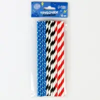 Трубочки бумажные 12 шт &laquo;Пати&raquo;