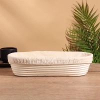 Корзинка с тканевым подкладом, 35х16х8 см, ротанг