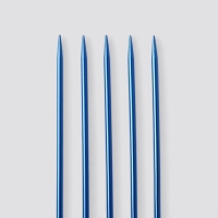 Спицы для вязания чулочные 15см d3,5мм (5шт) PVC-пакет алюминий синий АУ