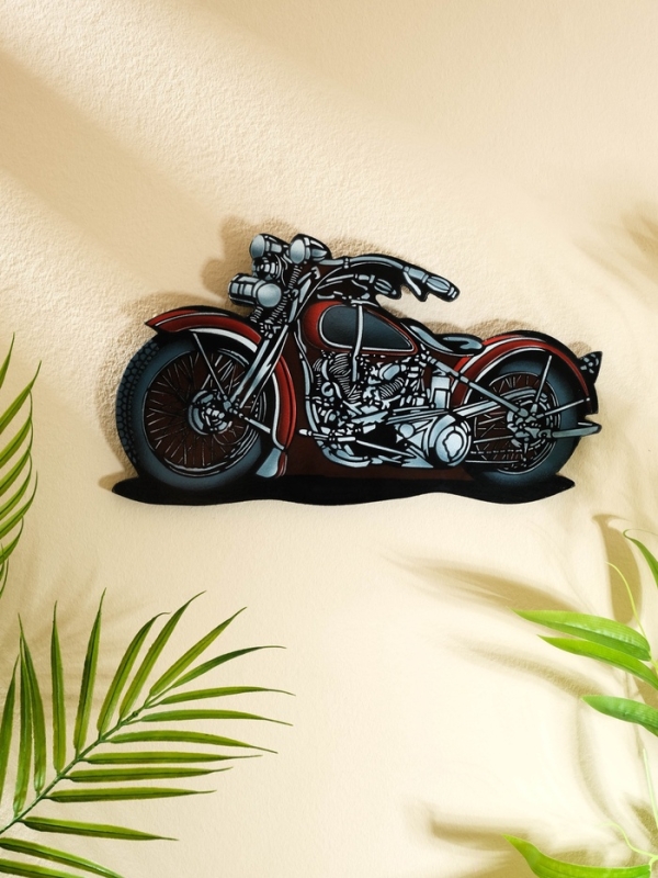 Панно "Чоппер" дерево 30х16 см, красный