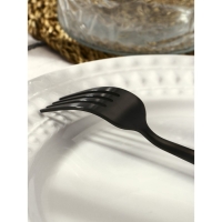 Вилка столовая из нержавеющей стали Magistro &laquo;Фолк&raquo;, h=22 см, цвет чёрный