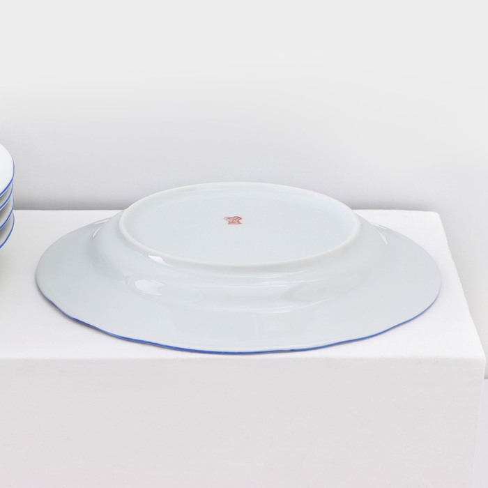 Набор фарфоровых тарелок &laquo;Гуси&raquo;, 12 предметов: 6 супниц 350 мл, 6 плоских тарелок d=20 см, рисунок микс