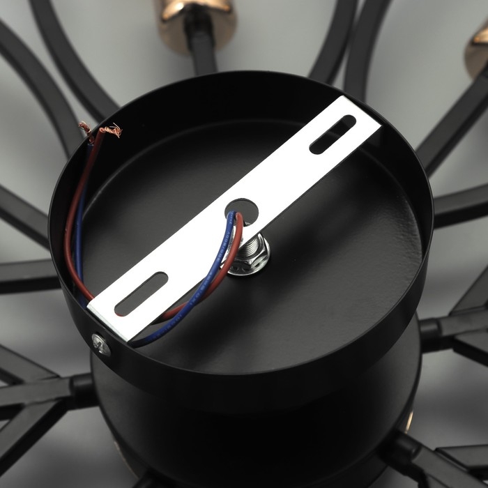 Люстра 2138/8 E27 40Вт черно-золотой 80х80х20 см BayerLux