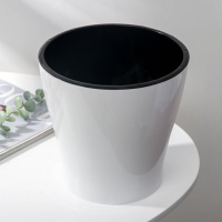 Кашпо для цветов со вставкой &laquo;Лея&raquo;, 5 л, цвет белый