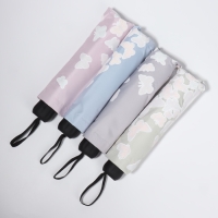 Зонт механический &laquo;Бабочки&raquo;, с проявляющимся рисунком, эпонж, 4 сложения, 8 спиц, R = 49/55 см, D = 110 см, цвет МИКС