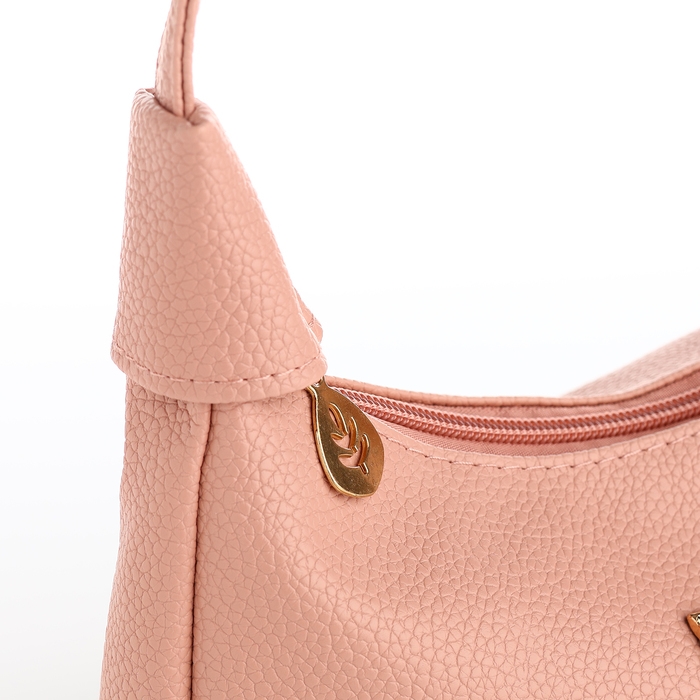 Сумка женская на молнии, цвет розовый