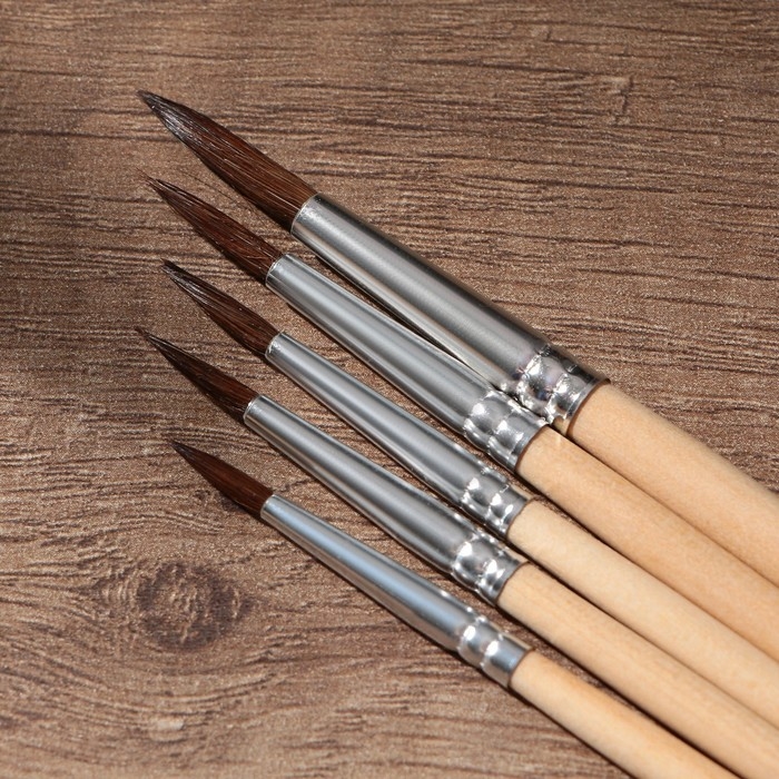 Кисть для рисования набор 5 шт. пони &laquo;Твори, мечтай, создавай&raquo; № 1, 2, 3, 4, 5