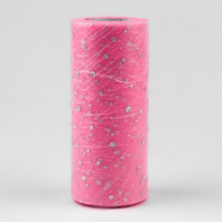 Фатин с блёстками, 15 см, 11 &plusmn; 1 г/кв.м, 23 &plusmn; 1 м, цвет розовый №4
