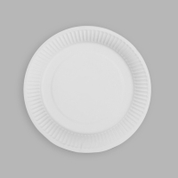 Тарелка одноразовая бумажная "С днем рождения"звезды, (набор 6 шт), d-18см