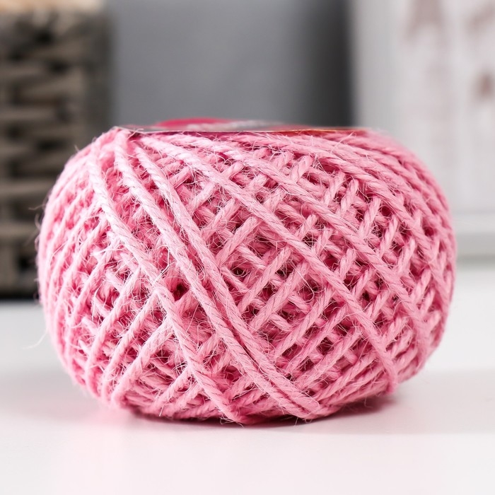 Пряжа 100% джут "Softino Jute Colored" 50м &plusmn;2м светло-розовый 50 гр