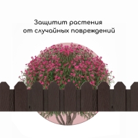 Ограждение декоративное, 18 &times; 300 см, 6 секций, пластик, коричневое, &laquo;Дачник&raquo;