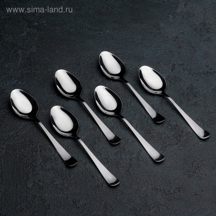 Ложка чайная &laquo;Росинка&raquo;, длина 13,7 см, толщина 1,8 мм, цвет серебряный