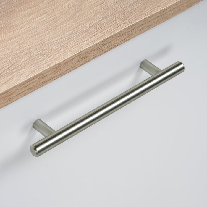 Ручка-рейлинг, d=10 мм, м/о 96 мм, цвет сатиновый никель