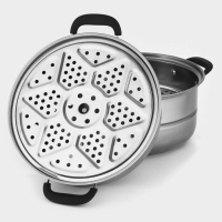 Пароварка из нержавеющей стали &laquo;Дари&raquo;, d=26 см, 2 уровня