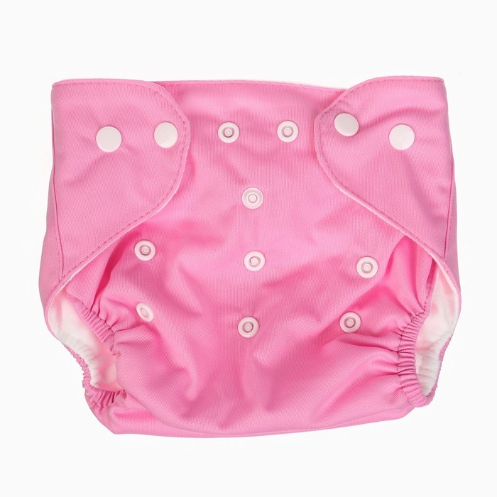 Многоразовый подгузник &laquo;Наш цветочек&raquo;, 3-15 кг, цвет розовый, Крошка Я