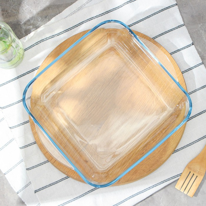 Лоток квадратный из жаропрочного стекла для запекания Borcam, 3,2 л, 28&times;28 см