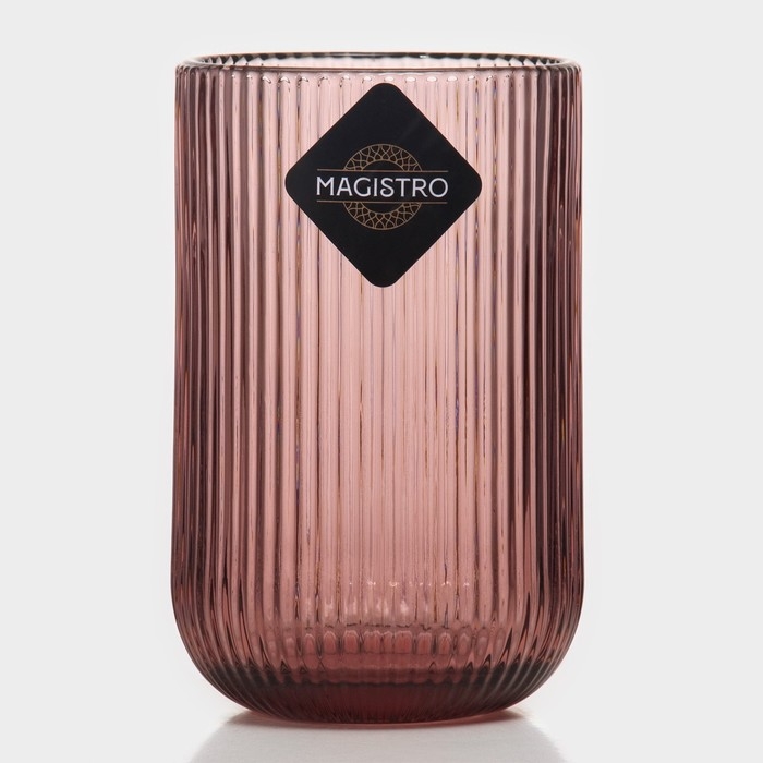 Стакан стеклянный Magistro &laquo;Грани&raquo;, 400 мл, 8&times;13 см, цвет сиреневый