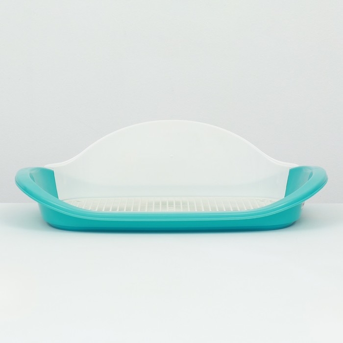 Туалет для собак, 57 х 42 х 16 см, белый/голубой