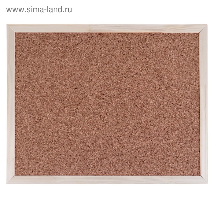 Доска пробковая 60х90 см, Calligrata, в деревянной раме