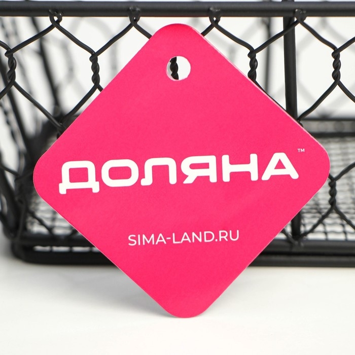 Фруктовница Доляна &laquo;Лола&raquo;, 20&times;15&times;8 см, цвет чёрный