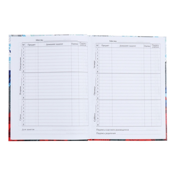 Дневник универсальный для 1-11 классов, "Россия геометрия", твердая обложка 7БЦ, глянцевая ламинация, 40 листов